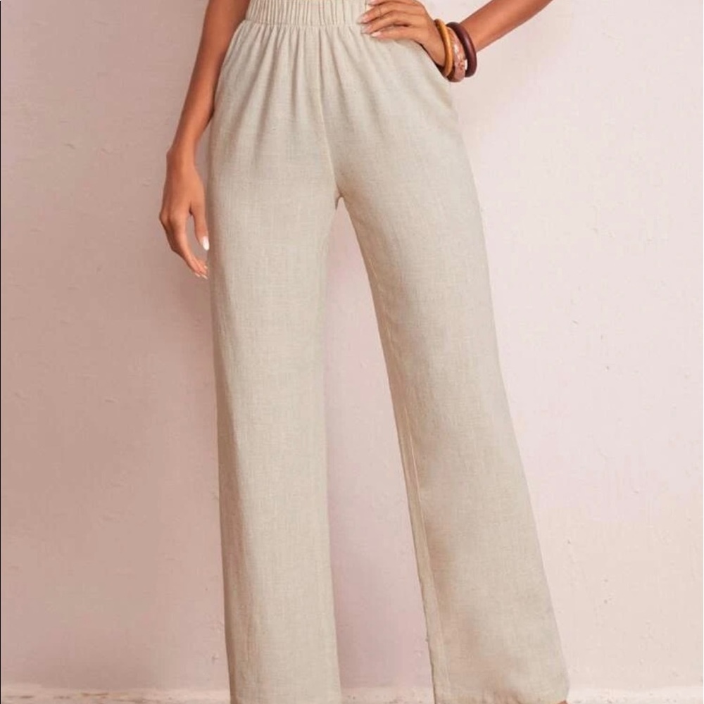 Shein Flowy Cream Pants